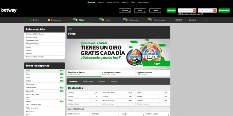 Betway en vivo