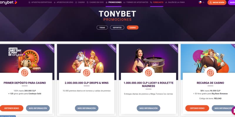 Promociones de TonyBet