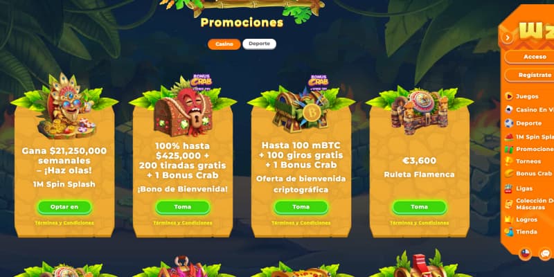 Wazamba casino promociones