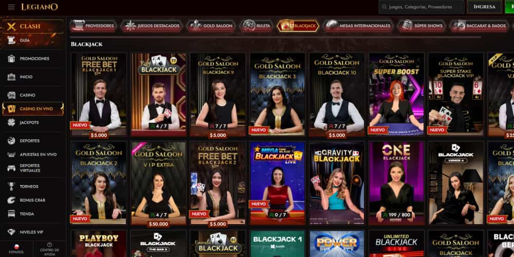 Legiano casino blackjack